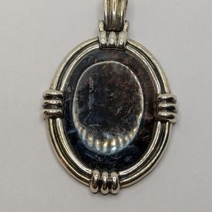 Silver ammolite pendant